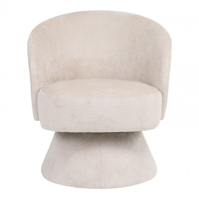 Πολυθρόνα Cioura pakoworld περιστρεφόμενη ύφασμα μπεζ 70x68x75εκ Πολυθρόνα Cioura pakoworld περιστρεφόμενη ύφασμα μπεζ 70x68x75εκ