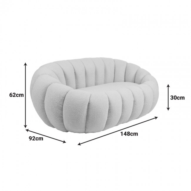 Καναπές 2θέσιος Yannick pakoworld μπουκλέ ύφασμα σε μπεζ απόχρωση 148x92x62εκ Καναπές 2θέσιος Yannick pakoworld μπουκλέ ύφασμα σε μπεζ απόχρωση 148x92x62εκ