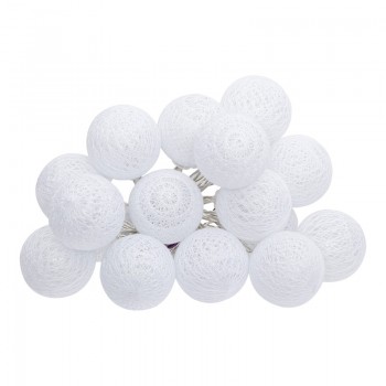 Διακοσμητικά λαμπάκια led Batoni pakoworld pvc σε λευκή απόχρωση Φ6x435εκ