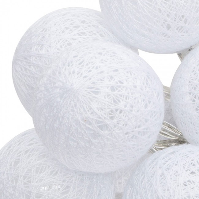 Διακοσμητικά λαμπάκια led Batoni pakoworld pvc σε λευκή απόχρωση Φ6x435εκ