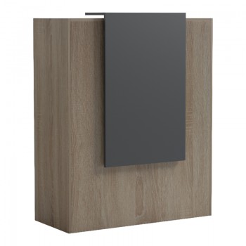 Γραφείο reception Zowel pakoworld με led sonoma-ανθρακί 90x40x110εκ Γραφείο reception Zowel pakoworld με led sonoma-ανθρακί 90x40x110εκ