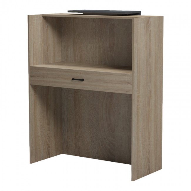 Γραφείο reception Zowel pakoworld με led sonoma-ανθρακί 90x40x110εκ Γραφείο reception Zowel pakoworld με led sonoma-ανθρακί 90x40x110εκ