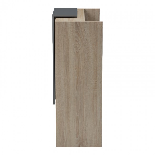 Γραφείο reception Zowel pakoworld με led sonoma-ανθρακί 90x40x110εκ Γραφείο reception Zowel pakoworld με led sonoma-ανθρακί 90x40x110εκ