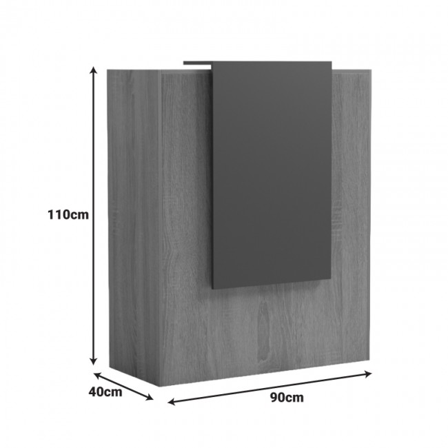 Γραφείο reception Zowel pakoworld με led sonoma-ανθρακί 90x40x110εκ Γραφείο reception Zowel pakoworld με led sonoma-ανθρακί 90x40x110εκ