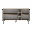 Μπουφές Balain pakoworld sonoma-γκρι μπεζ όψη μαρμάρου 142x35.5x83εκ