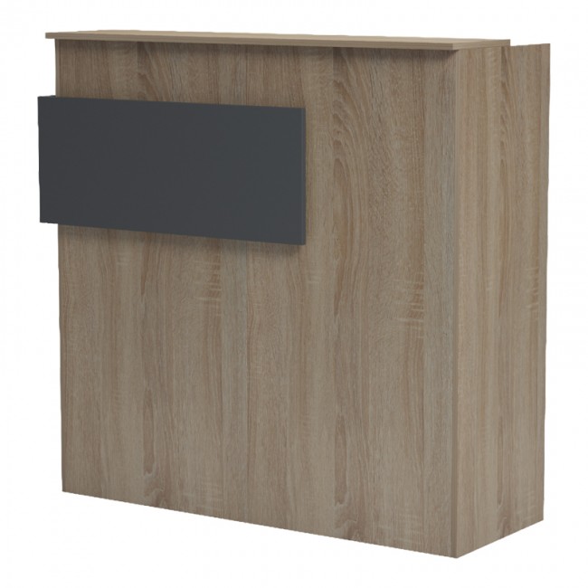Γραφείο reception Optima pakoworld με led sonoma-ανθρακί 110x40x110εκ Γραφείο reception Optima pakoworld με led sonoma-ανθρακί 110x40x110εκ