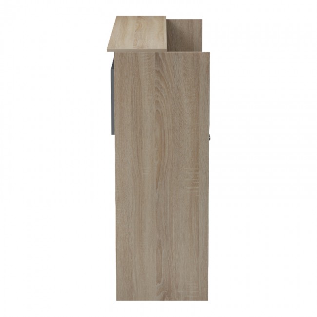 Γραφείο reception Optima pakoworld με led sonoma-ανθρακί 110x40x110εκ Γραφείο reception Optima pakoworld με led sonoma-ανθρακί 110x40x110εκ