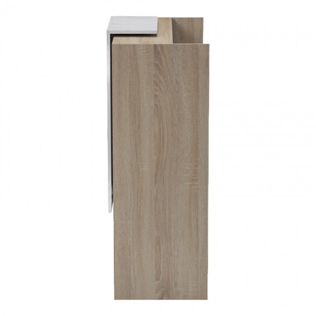 Γραφείο reception Zowel pakoworld με led sonoma-λευκή όψη μαρμάρου 90x40x110εκ Γραφείο reception Zowel pakoworld με led sonoma-λευκή όψη μαρμάρου 90x40x110εκ