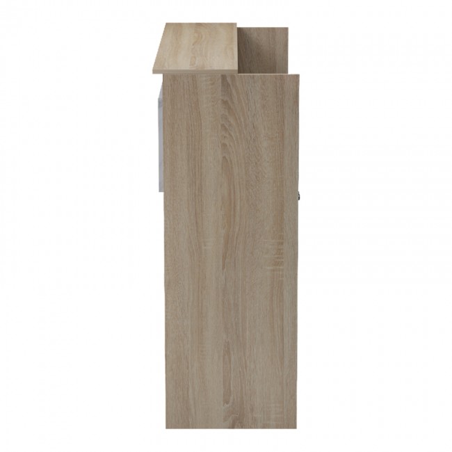 Γραφείο reception Optima pakoworld με led sonoma-λευκή όψη μαρμάρου 110x40x110εκ Γραφείο reception Optima pakoworld με led sonoma-λευκή όψη μαρμάρου 110x40x110εκ