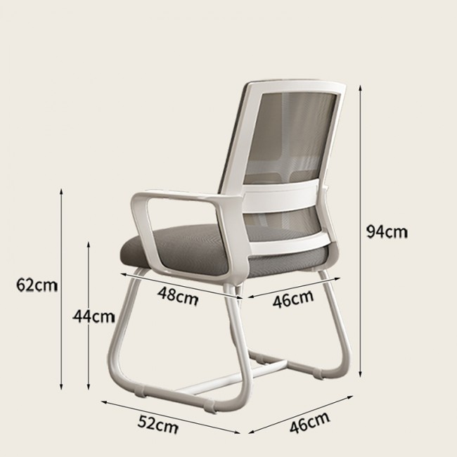 Καρέκλα επισκέπτη Palma pakoworld mesh μαύρο 46x52x94εκ