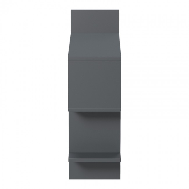 Ραφιέρα τοίχου Paralel pakoworld ανθρακί 70x22x65,5εκ