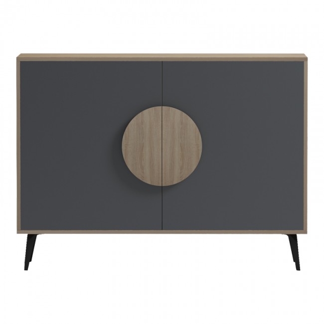 Μπουφές Gora pakoworld sonoma-ανθρακί 110x35.5x82εκ