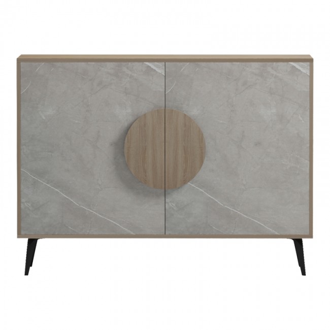 Μπουφές Gora pakoworld sonoma-μπεζ οψη μαρμαρου 110x35.5x82εκ