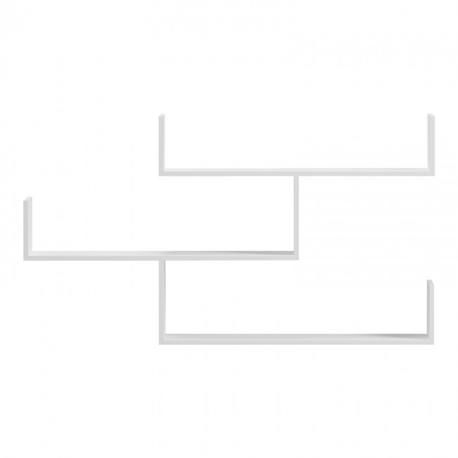 Ραφιέρα τοίχου Tiber pakoworld λευκή 120x22x67εκ