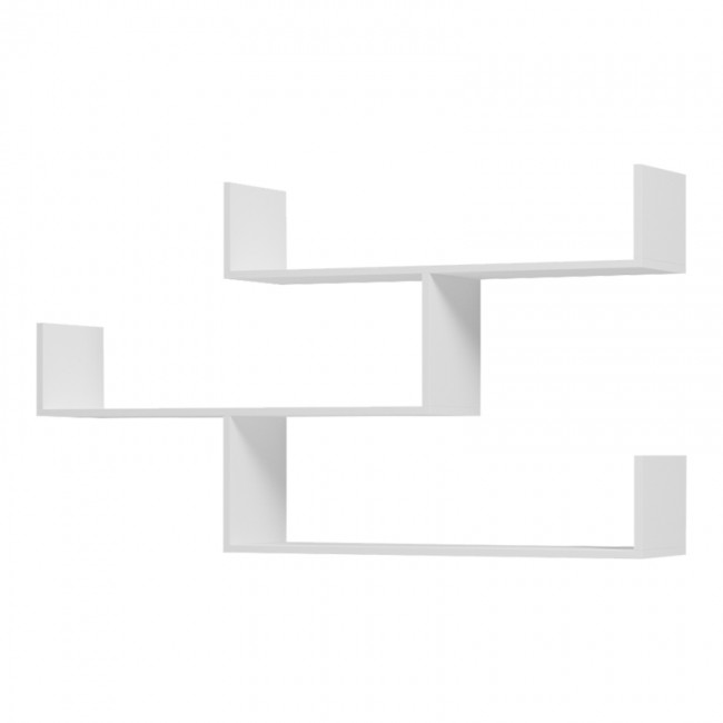 Ραφιέρα τοίχου Tiber pakoworld λευκή 120x22x67εκ