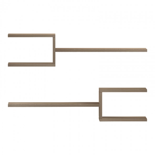 Ραφιέρα τοίχου Sumpa pakoworld 2 τεμ sonoma 65x20x18εκ