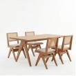 Τραπεζαρία Winslow pakoworld σετ 5τεμ ξύλο rubberwood ανοιχτό καρυδί 160x85x75εκ