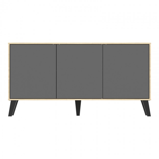 Μπουφές Billie pakoworld sonoma-ανθρακί149x40x77εκ