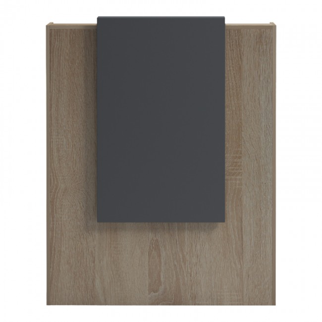 Γραφείο reception Zowel pakoworld με led sonoma-ανθρακί 90x40x110εκ