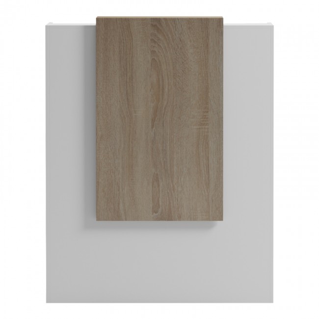 Γραφείο reception Zowel pakoworld με led λευκό - sonoma 90x40x110εκ