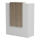 Γραφείο reception Zowel pakoworld με led λευκό - sonoma 90x40x110εκ