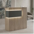 Γραφείο reception Optima pakoworld με led sonoma-ανθρακί 110x40x110εκ Γραφείο reception Optima pakoworld με led sonoma-ανθρακί 110x40x110εκ