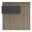 Γραφείο reception Optima pakoworld με led sonoma-ανθρακί 110x40x110εκ Γραφείο reception Optima pakoworld με led sonoma-ανθρακί 110x40x110εκ