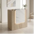 Γραφείο reception Zowel pakoworld με led sonoma-λευκή όψη μαρμάρου 90x40x110εκ Γραφείο reception Zowel pakoworld με led sonoma-λευκή όψη μαρμάρου 90x40x110εκ
