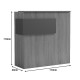 Γραφείο reception Optima pakoworld με led λευκό-sonoma 110x40x110εκ