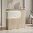 Γραφείο reception Optima pakoworld με led sonoma-λευκή όψη μαρμάρου 110x40x110εκ Γραφείο reception Optima pakoworld με led sonoma-λευκή όψη μαρμάρου 110x40x110εκ