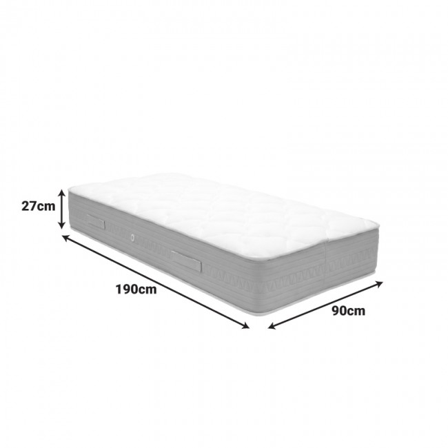 Κρεβάτι με στρώμα Athos Sleepy pakoworld wenge 90x190εκ