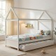 Παιδικα κρεβάτια DreamHouse τ. Μontessori pakoworld ξύλο πεύκου λευκό 90x190εκ