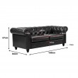 Kαναπές διθέσιος τ. Chesterfield pakoworld pu κυπαρισσί 160x84x67εκ Kαναπές διθέσιος τ. Chesterfield pakoworld pu κυπαρισσί 160x84x67εκ