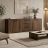 Μπουφές Doha pakoworld καρυδί με oak 210x45x80.5εκ
