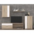 Σύνθετο σαλονιού Zafira pakoworld sonoma-λευκό 190x35x190εκ
