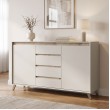 Μπουφές Belka pakoworld κρεμ με oak 155x45x93,7εκ