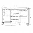 Μπουφές Belka pakoworld κρεμ με oak 155x45x93,7εκ