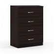 Συρταριέρα Killian pakoworld με 4 συρτάρια zebrano 80x40x80εκ