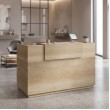 Γραφείο reception Lotus pakoworld σε χρώμα φυσικό 180x70x110εκ