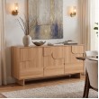 Μπουφές Jenfia pakoworld mdf σε φυσική απόχρωση 150x39x75,5εκ