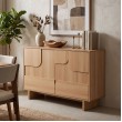 Μπουφές Jenfia pakoworld mdf σε φυσική απόχρωση 101,2x39x75,5εκ