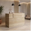 Γραφείο reception Lotus pakoworld σε χρώμα φυσικό 200x70x110εκ