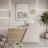 Γραφείο reception Kalu pakoworld σε oak-μπεζ απόχρωση 160x60x105εκ