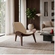 Πολυθρόνα Vilma pakoworld PU μπεζ- plywood καρυδί 90x76.5x74.5εκ Πολυθρόνα Vilma pakoworld PU μπεζ- plywood καρυδί 90x76.5x74.5εκ