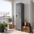 Μεταλλική ντουλάπα-στήλη Koya pakoworld ανθρακί 45x50x190εκ