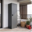Μεταλλική ντουλάπα-στήλη Koya pakoworld ανθρακί 45x50x180εκ