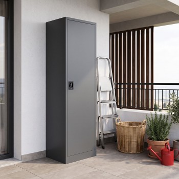 Μεταλλική ντουλάπα-στήλη Koya pakoworld ανθρακί 45x50x180εκ