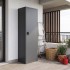 Μεταλλική ντουλάπα-στήλη Koya pakoworld ανθρακί 45x50x180εκ